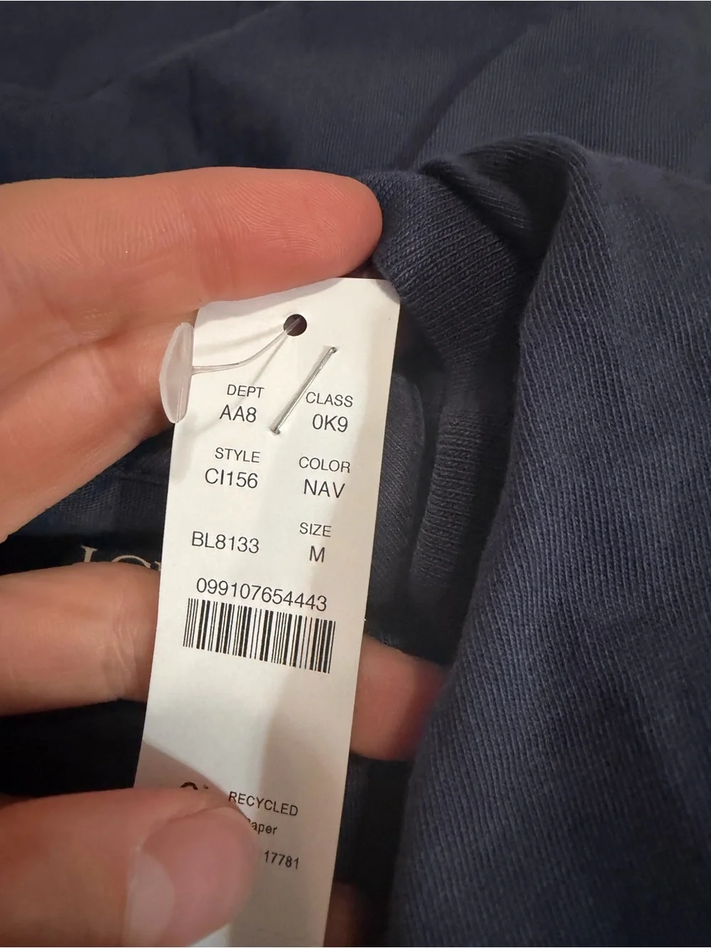 J crew navy Broken-in T-shirt